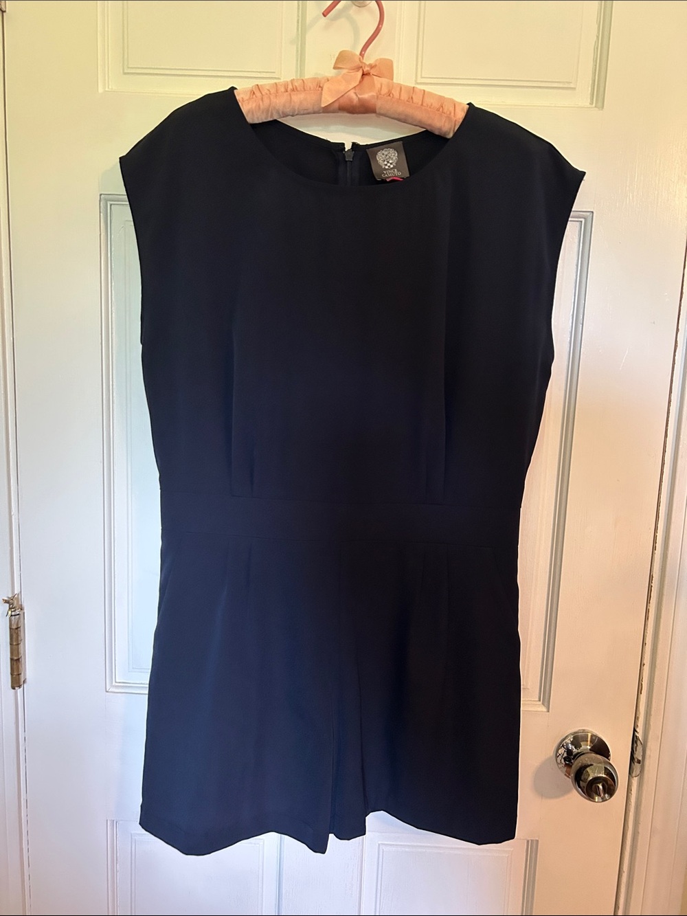 Vince Camuto Navy Sleeveless Romper